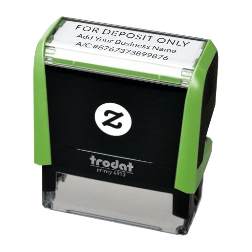 Business Name Bank Account For Deposit Only Modern Self_inking Stamp