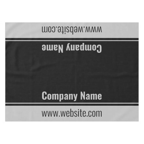 Business Name Black and Gray Website Text Template Tablecloth