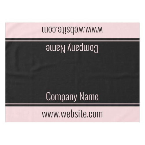 Business Name Black and Pale Pink Text Template Tablecloth