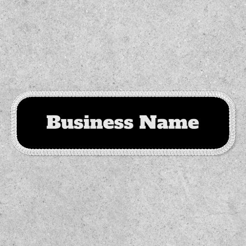 Business Name Black and White Bold Font Template Patch