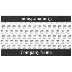 Business Name Black and White Logo Here Pattern Tablecloth