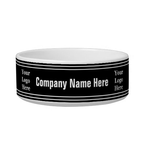 Business Name Black White Your Logo Here Template Bowl