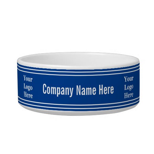 Business Name Blue and White Your Logo Template Bowl