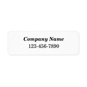 Business Name Bold Italics Phone Number Product Label