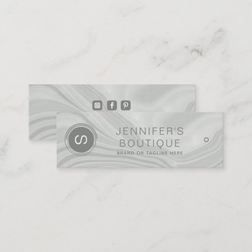 Business Name Clothing Size Tags Marble