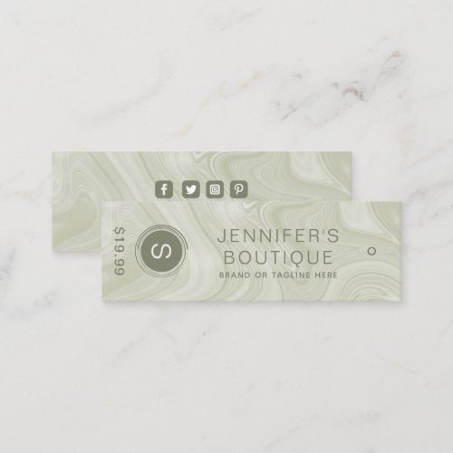 Business Name Clothing Size Tags Marble