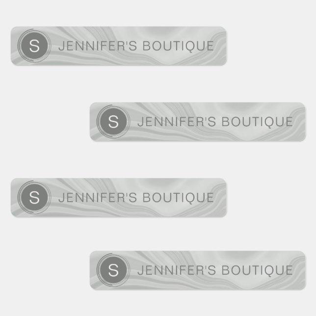 Business Name Clothing Size Tags Marble Labels