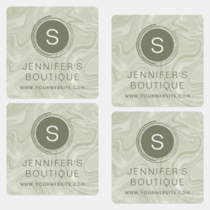 Business Name Clothing Size Tags Marble Labels