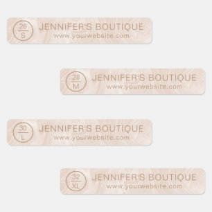 Business Name Clothing Size Tags Marble Labels
