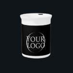 Business Name Create Your Own Company Text Beverage Pitcher<br><div class="desc">You can customize it with your photo,  logo or with your text.  You can place them as you like on the customization page. Modern,  unique,  simple,  or personal,  it's your choice.</div>
