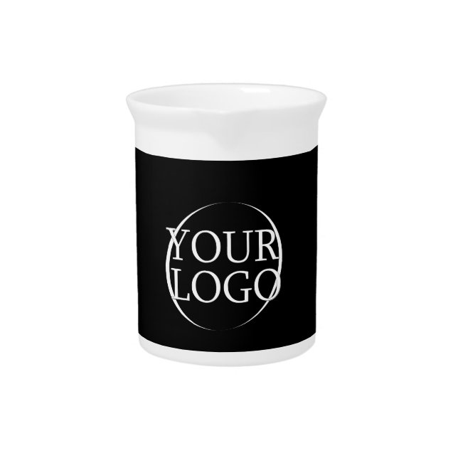 Business Name Create Your Own Company Text Beverage Pitcher (Front)