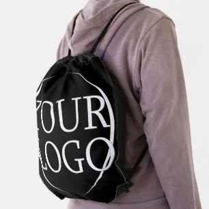 Business Name Create Your Own Company Text Drawstring Bag