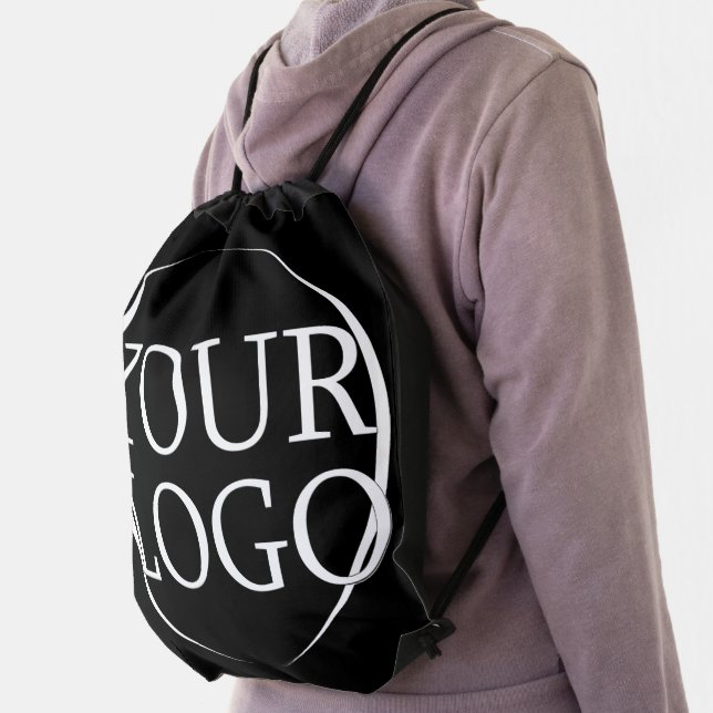 Business Name Create Your Own Company Text Drawstring Bag (Insitu)