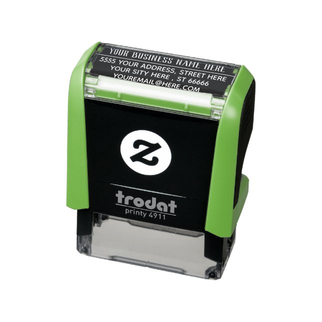 Business Name Email Address Color Stamp Example (Product)