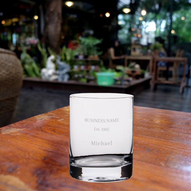 Business name employee rocks glass (Creator Uploaded)