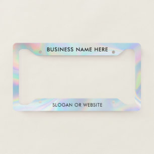 Business Name Employees Staff Car Holographic License Plate Frame