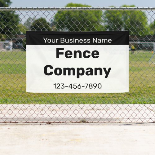 Business Name Fence Company Contractor Phone Banner