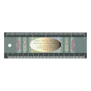 Business Name Floral Emblem Ruler