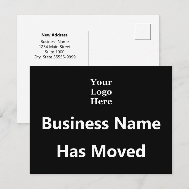 Business Name Has Moved Branded Logo New Address Postcard (Front/Back)