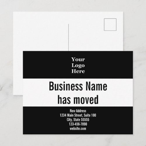 Business Name Has Moved Logo Moving Announcement Postcard