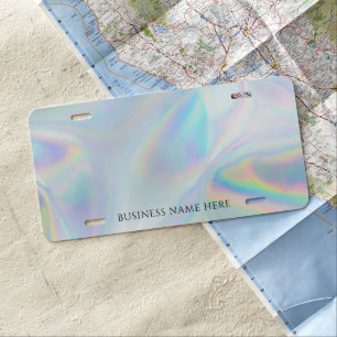 Business Name Holographic Employee Staff License Plate