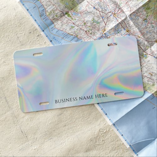 Business Name Holographic Employee Staff License Plate