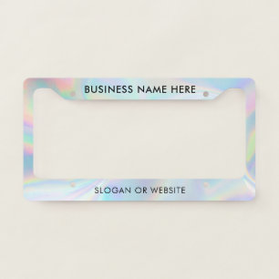 Business Name Holographic Employees Staff License Plate Frame