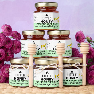 Business Name Honey Tea Thank You Green Jar Favors
