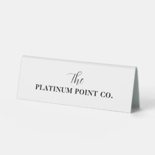 Business Name Logo Desk Sign Table Tent