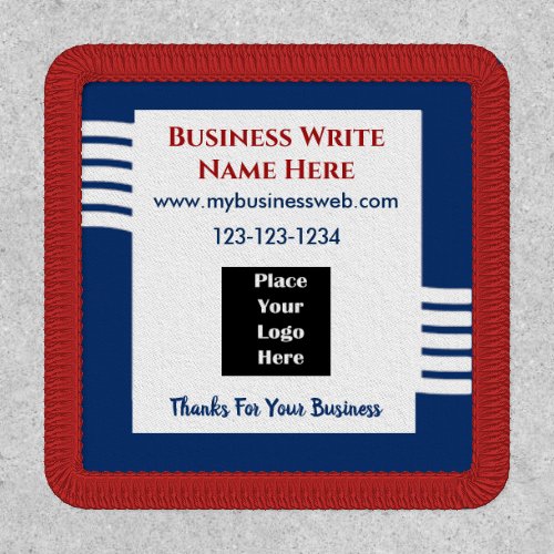 Business Name Logo Employee Marketing Custom  Patch