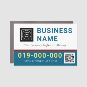 Business Name Logo QR Code Vehicle Advertising Car Magnet