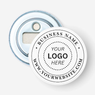 Business name logo title text name 2.25" Round Bottle Opener