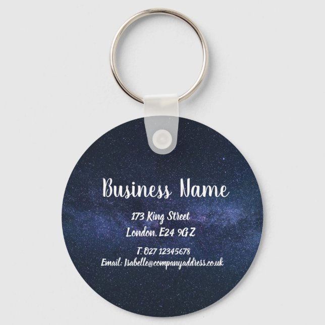 Business Name Marketing Personalized Key Ring (Front)