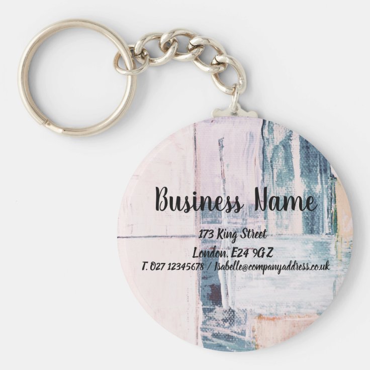 Business Name Marketing Personalized Keychain Zazzle