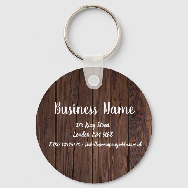 Business Name Marketing Personalized Keychain (Front)