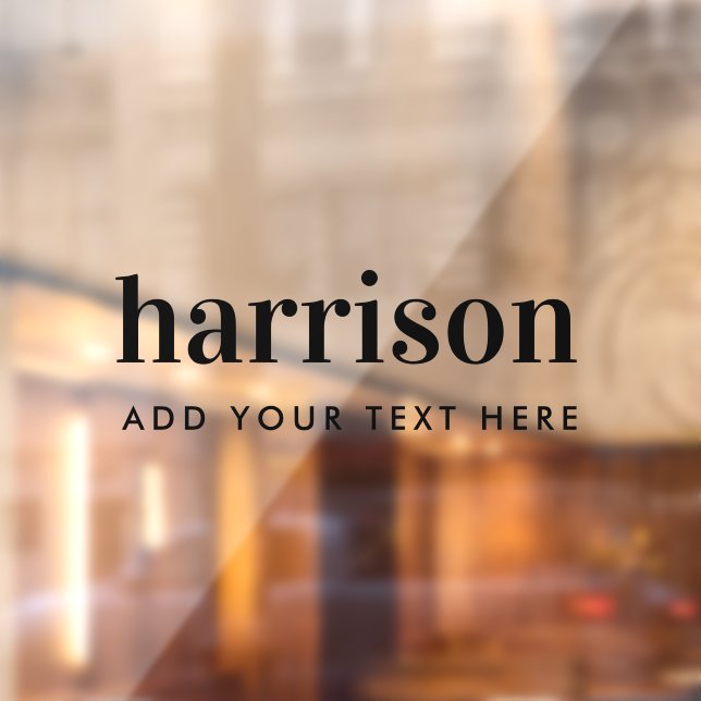 Business Name Minimal Modern Window Cling (Sheet 2)