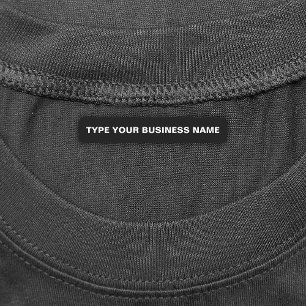 Business Name on Black Rectangle Iron On Label