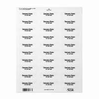 Business Name Phone Number Product Label Template