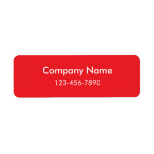 Business Name Red White Phone Number Product Label