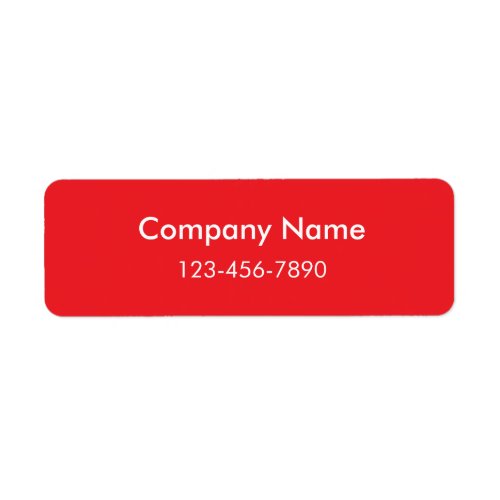 Business Name Red White Phone Number Product Label