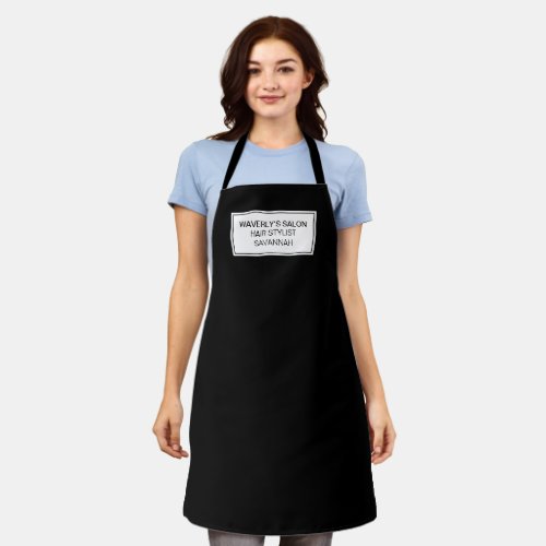 Business name salon barber shop stylist custom apron