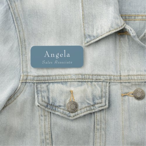 Business Name Simple Text Name Tag