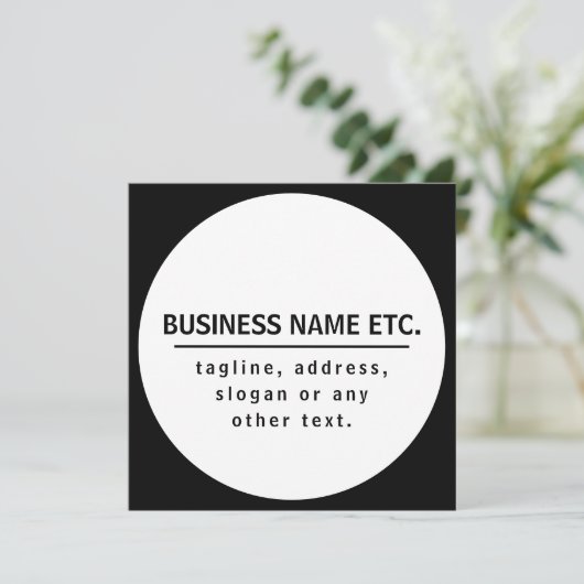 Business Name & Slogan/other text | Black & White (Standing Front)