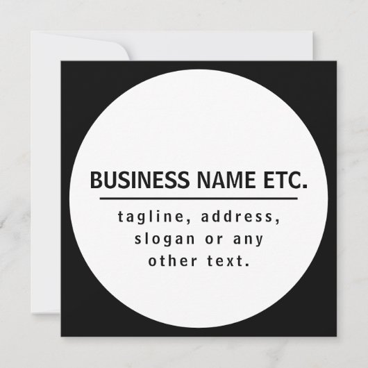 Business Name & Slogan/other text | Black & White (Front)