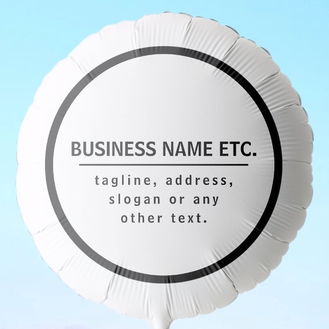 Business Name & Slogan/other text | Black & White Balloon (Creator Uploaded)
