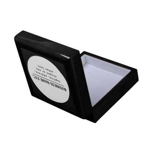 Business Name  Sloganother text  Black  White Gift Box