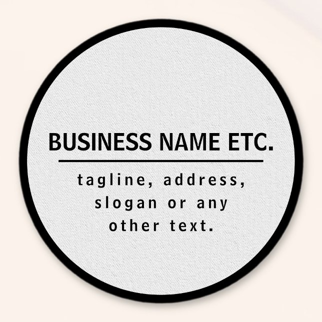 Business Name & Slogan/other text | Black & White Patch (Creator Uploaded)