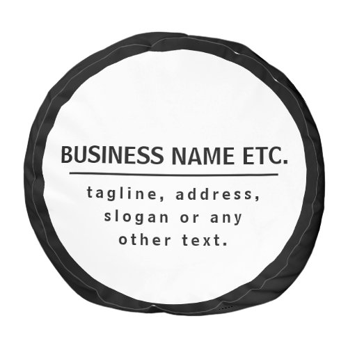 Business Name  Sloganother text  Black  White Pouf