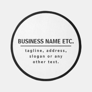 Business Name & Slogan/other text   Black & White Rug