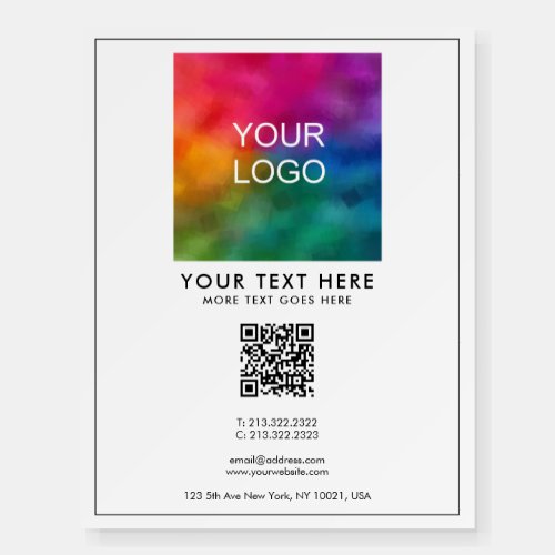 Business Name Text Logo Minimalist Design Template Foam Board